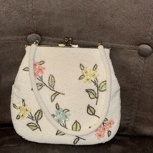 Stunning Vintage 1950’s-60’s beaded floral evening bag